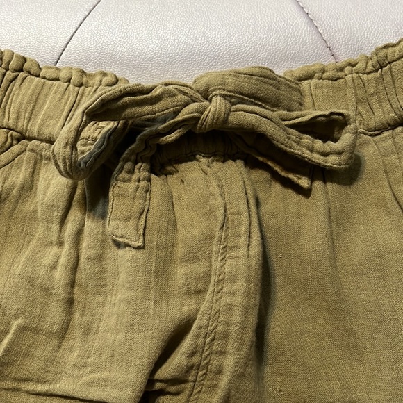 High Rise Soft Short (SO) Junior Women Olive Green Camp Shorts - Picture 2 of 5